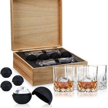 Viski (САЩ) Комплект за уиски viski в дървена кутия - 8 части (viski 10918)