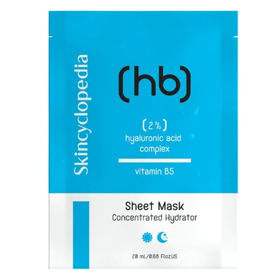 Skincyclopedia Хидратираща лист маска за лице с хиалуронова киселина и витамин В5 20ml (c-3770041)