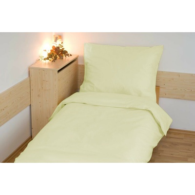 Brotex Obliečky bavlna UNI Svetlo žltá zipsový uzáver 140x200 70x90