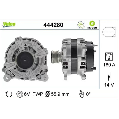 VALEO Alternátor VALEO RE-GEN REMANUFACTURED VA 444280
