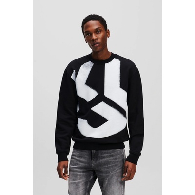 MIKINA KARL LAGERFELD JEANS KLJ REG OPEN SHOULDER SWEAT BLACK | SK