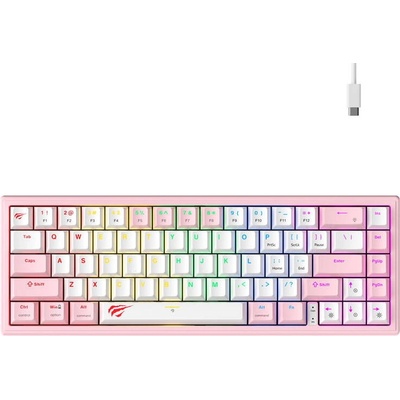 Havit KB874L RGB Pink White