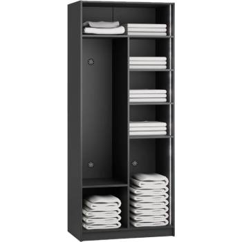 Carmen Двукрилен гардероб york - графит (3575570)