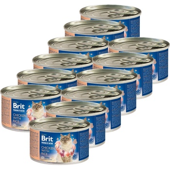 Brit Premium Котка Пиле с Ориз 12 x 200 г