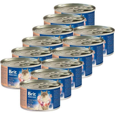Brit Premium Котка Пиле с Ориз 12 x 200 г