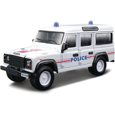 Bburago Land Rover Defender 110 bílá policie BB18-32003W 1:50