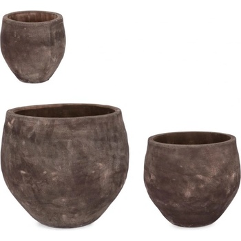 Bizzotto Комплект 3 бр. minh оформени поставки за ваза - тъмна теракота (0790738)