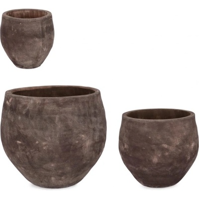 Bizzotto Комплект 3 бр. minh оформени поставки за ваза - тъмна теракота (0790738)