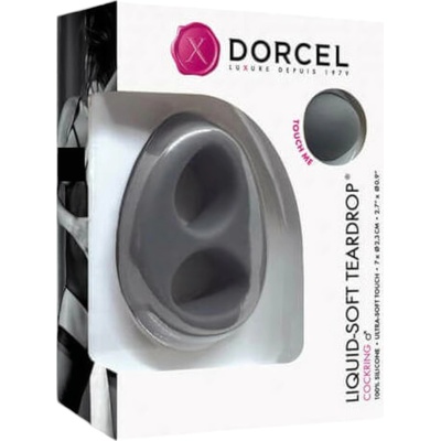 Dorcel Liquid-soft Teardrop - пенисен пръстен (сив)