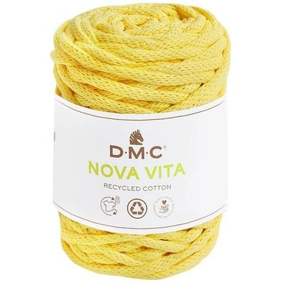 Šňůrková příze na makramé a háčkování NOVA VITA 12 od DMC 250g, žlutá