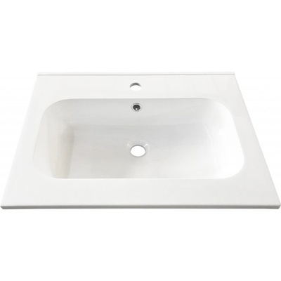 Inter Ceramic Бял умивалник 6061 за баня от смола, 61х46, 3 см (6061 - 2)