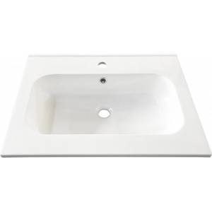 Inter Ceramic Бял умивалник 6061 за баня от смола, 61х46, 3 см (6061 - 2)