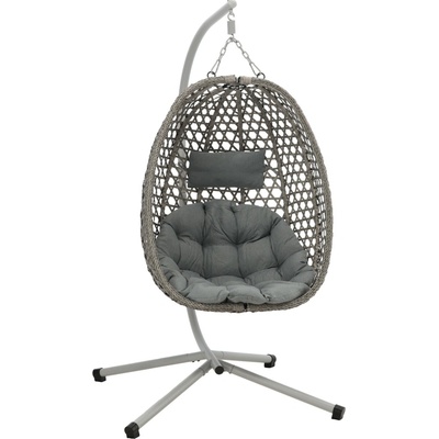 Pro-Tech shop Závesné kreslo kokon skladacie sivé 68846