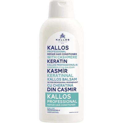 Kallos Cosmetics Professional Repair Hair Conditioner regeneračný kondicionér na vlasy s keratínom a kašmírom 1000 ml