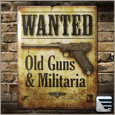 Ceduľa plechová Mars and Arms Wanted - farebná