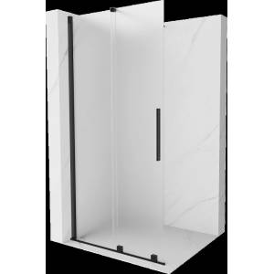 Mexen Velar плъзгаща се душ стена Walk-in 120 x 200 см, матирано 8 мм, черна - 871-120-000-33-70 (871-120-000-33-70)