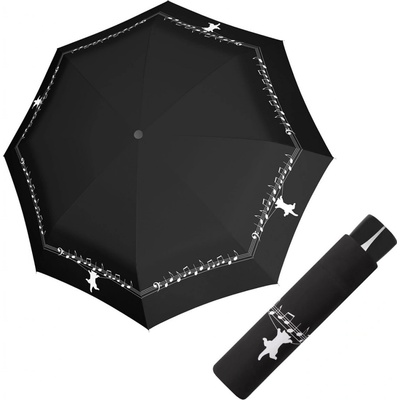 Doppler Mini Fiber Musically dámský skládací deštník černý