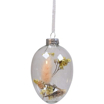 Det Gamle Apotek Závěsná velikonoční dekorace Dry Flower Beige 9,5 cm