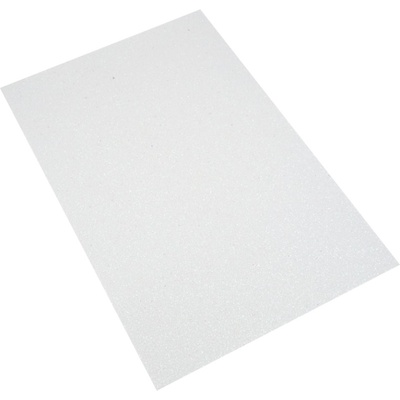 Pěnová guma A4 bílá s glitry 10ks