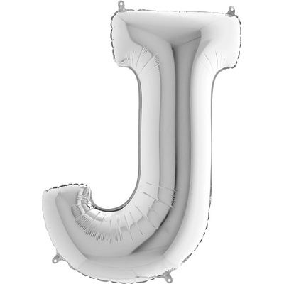 GRABO Fóliové písmeno J stříbrné 102 cm