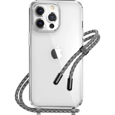 SwitchEasy Play Lanyard Elegant Case - хибриден удароустойчив кейс с връзка за носене за iPhone 13 Pro (прозрачен)