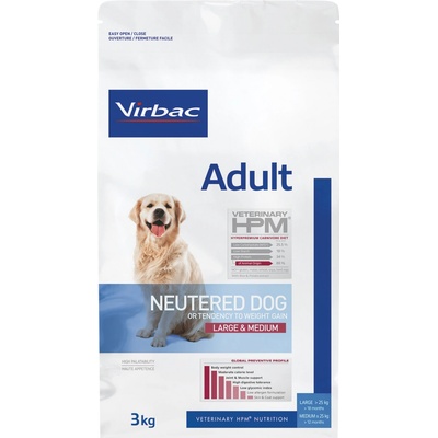 Virbac HPM VET Adult Dog Neutered Large & Medium 3 kg