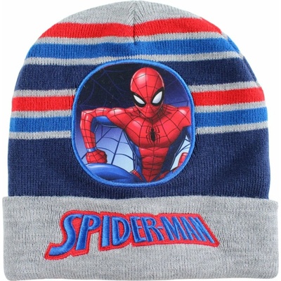 DIFUZED detská zimná pletená čiapka Spiderman Sivá