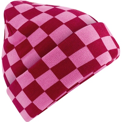 Beechfield čepice Checkerboard B 531 pletená Classic red