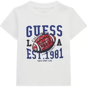 Image 1 of GUESS Тениска американски футбол за бебе момче в бяло Guess