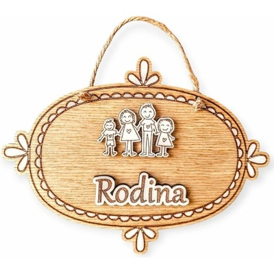 Dekorace z Řečice Cedulka "Rodina"