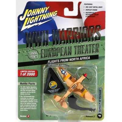 Johnny Lightning Letadlo P-40 Curtiss Warhawk European Theater 1:64
