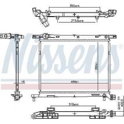 Chladič, chlazení motoru NISSENS 607029