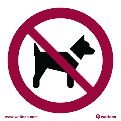 Walteco Zákaz vstupu so psom - symbol, 90x90mm, nálepka Množstvo: 1 ks , 20086