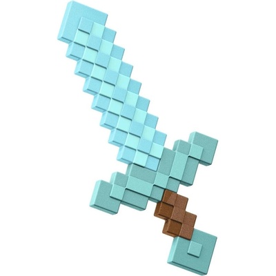 CurePink plastová replika meče Minecraft Diamond 51 x 25 cm DSG65684