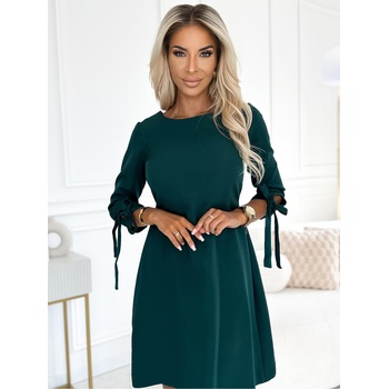 Numoco Рокля с трапец и панделки - зелена Numoco ALICE numoco | Zelen | ЖЕНИ | S