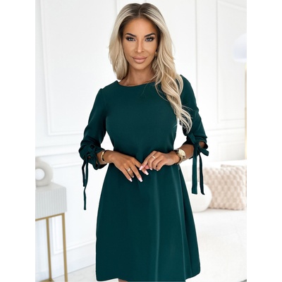 Numoco Рокля с трапец и панделки - зелена Numoco ALICE numoco | Zelen | ЖЕНИ | S