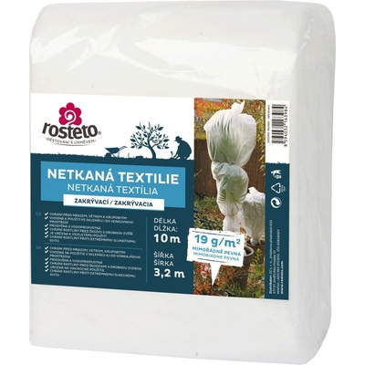 Neotex netkaná textília Rosteto biely 19g 10 x 3,2 m