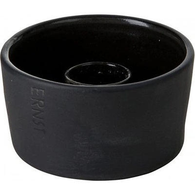 Svícen ve tvaru misky Ljusskal Dark Grey 10 cm Ernst