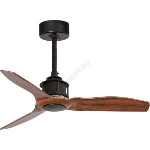 Faro Barcelona FARO 33425WT - Таванен вентилатор. JUST FAN S Ø 81 см кафяв/черен Wi-Fi Tuya + дистанционно управление (FA33425WT)