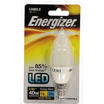 Energizer Mega Value LED Candle Lamp 470L bílá 6W B22