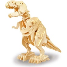 Robotime 3D drevené puzzle Tyrannosaurus Rex chodící se zvuky 85 ks