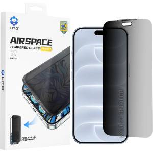 LITO Поверителен стъклен протектор Lito Airspace Border - iPhone 18 Pro - Черен