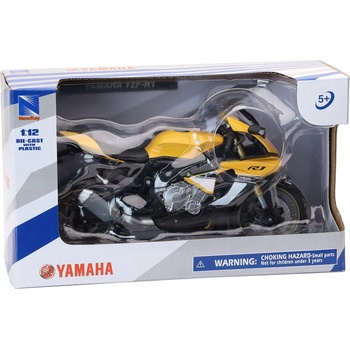 New Ray Toys Метален мотоциклет Newray - Yamaha YZF-1, 1: 12, жълт (57803 A)