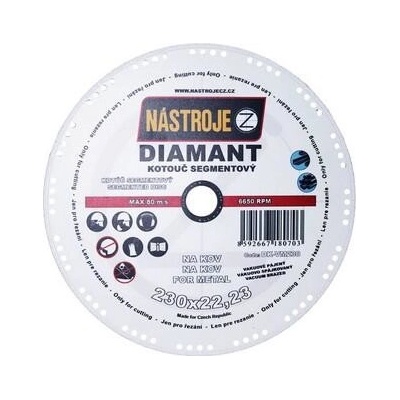 Nástroje cz Kotouč diamantový 230 x 2,0 x 22,2 mm IM-DK-VM230