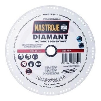 Nástroje cz Kotouč diamantový 230 x 2,0 x 22,2 mm IM-DK-VM230