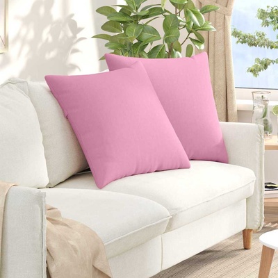 vidaXL Диван възглавници 2 pcs Розово 80 x 80 cm текстил (42014055)
