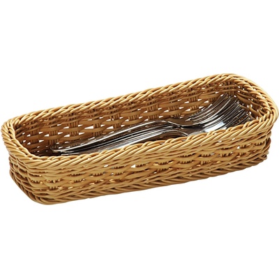 Košík na příbory, servírovací box, hnědý, 28 x 11,5 cm, Kesper hnědý