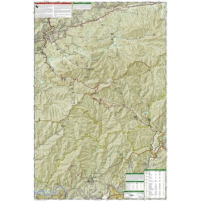 Clingman's Dome Cataloochee národní park turistická mapa GPS komp. NGS