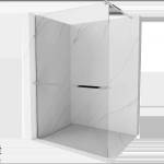 Mexen Kioto+ душ кабина с рафт Walk-in 95 x 200 см, прозрачен, хром - 800-095-121-01-00 (800-095-121-01-00)