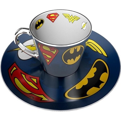 ABYSTYLE Комплект ABYSTYLE DC COMICS Mirror mug & plate set Logo, Чаша, Подложка с емблеми (ABYSTYLE-MMP002)